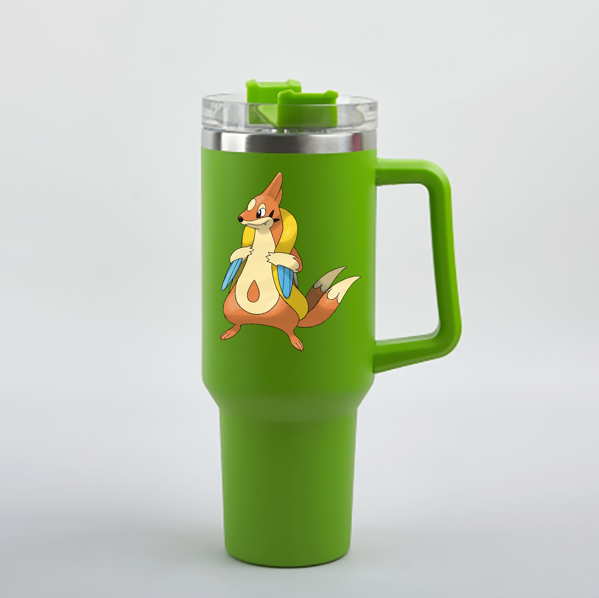 （画像用） ポケットモンスター Pokémon 1200mL車用タンブラー - クリスタルステッカー（プラスチックストロー付き）